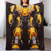Custom Robot Blanket - Personalized Transformer Style Throw - Gift for Kids Boys Girls