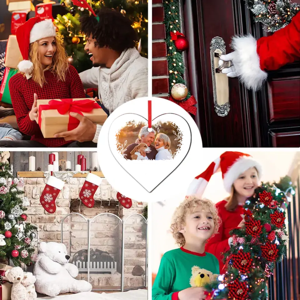 Adorno acrílico de corazón para parejas