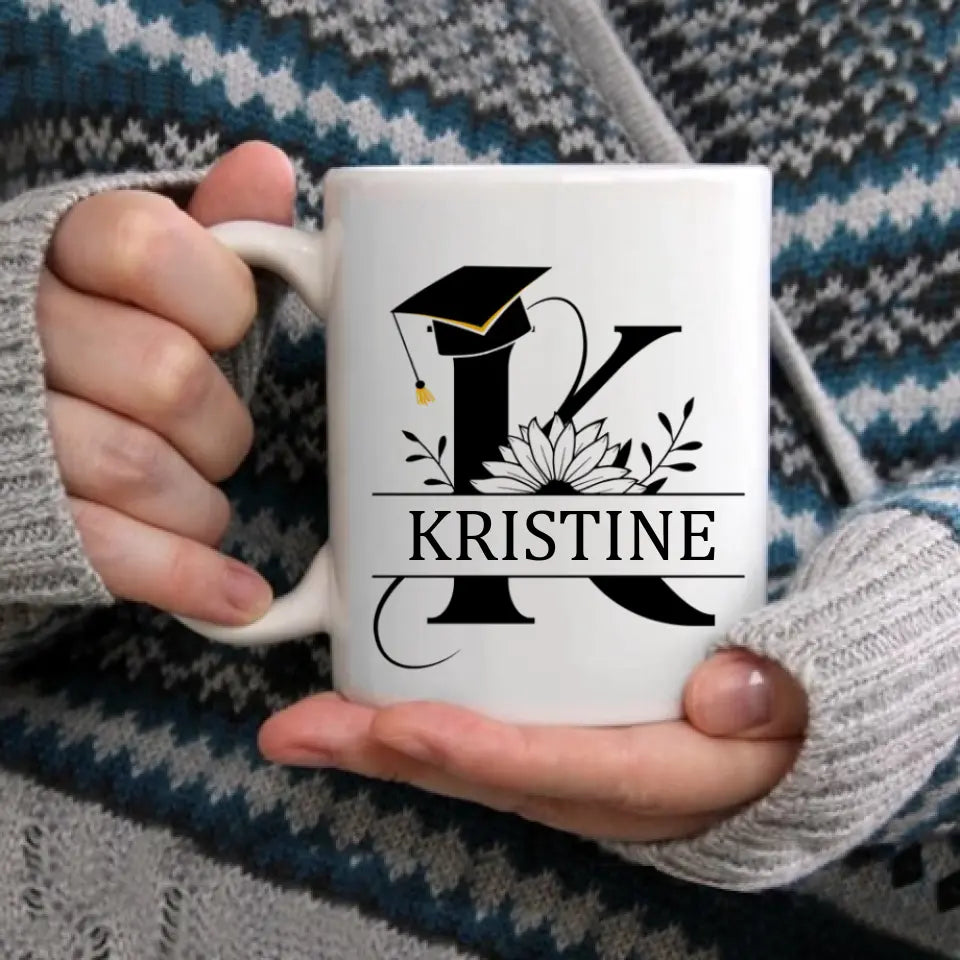 Personalized Custom Mug - Graduation Class Of 2026 ,  Clipart Flower