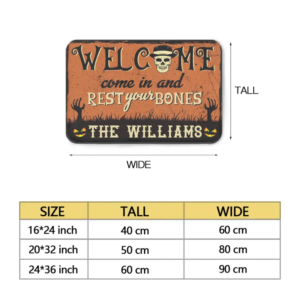 Ven a descansar - Cojín decorativo personalizado de Halloween