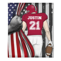 Football Tide - Personalised Footballer American Blanket - Gifts for Football Enthusiasts,Players