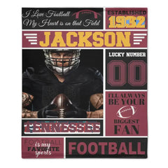 Any favorite footballers - Personalised blankets with picture, name and number - Gifts for Football Players,Fans
