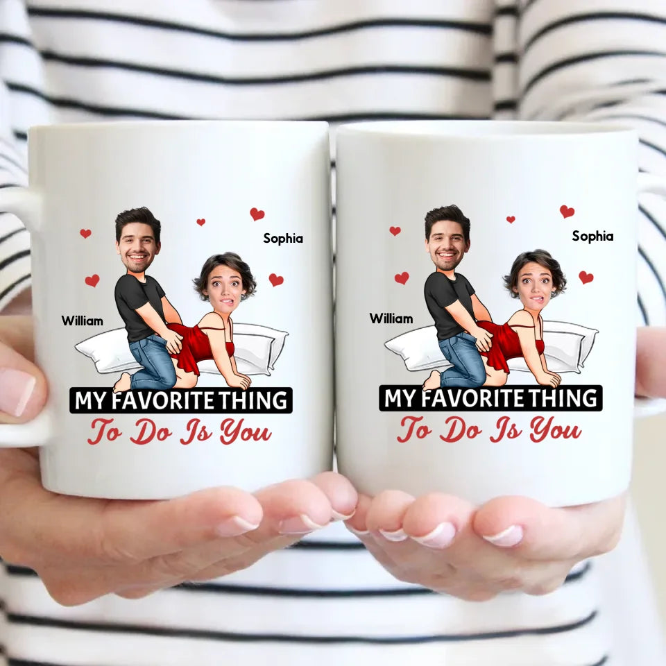 Taza Personalizada para Parejas - Tazas Únicas Personalizadas con Nombres, Fotos e Imágenes de Caricaturas - Un Regalo para Novia, Novio, Esposa, Esposo, Aniversario