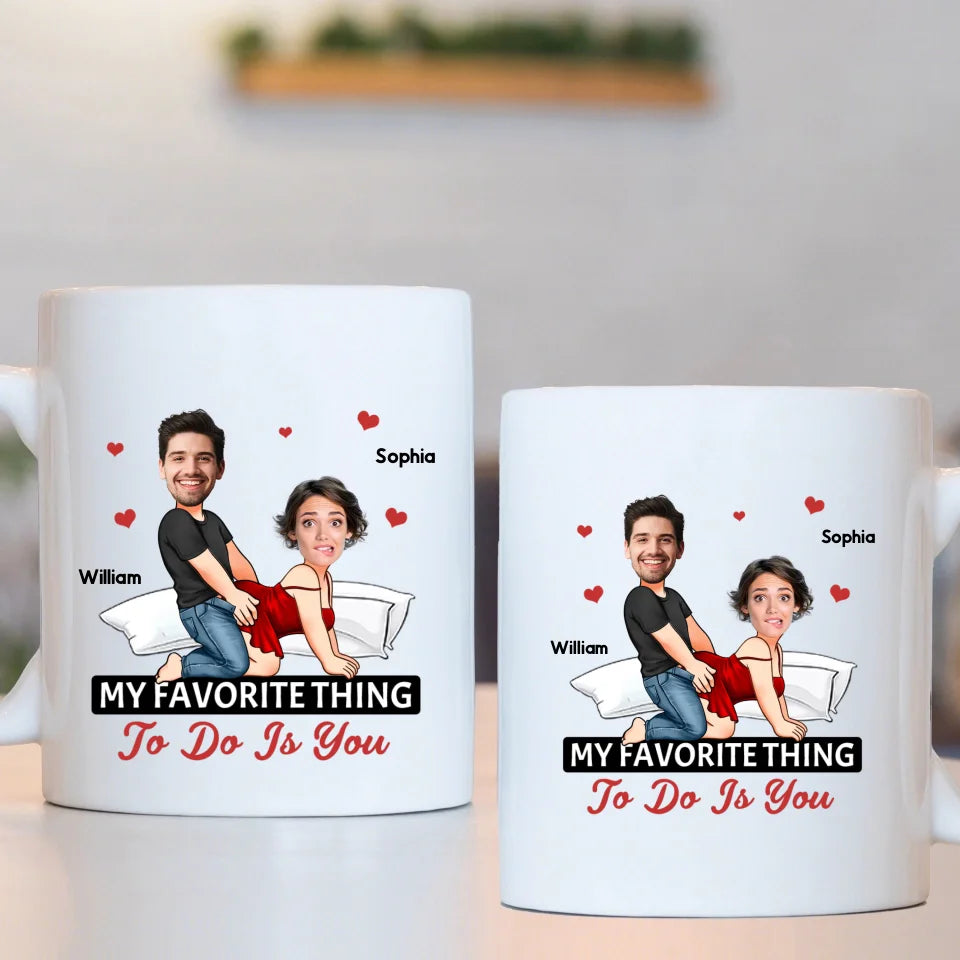 Taza Personalizada para Parejas - Tazas Únicas Personalizadas con Nombres, Fotos e Imágenes de Caricaturas - Un Regalo para Novia, Novio, Esposa, Esposo, Aniversario