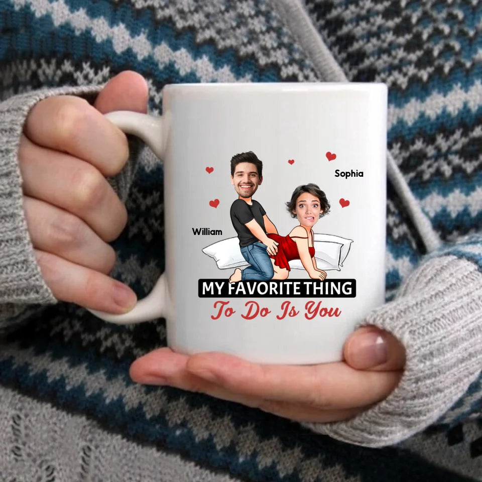 Taza Personalizada para Parejas - Tazas Únicas Personalizadas con Nombres, Fotos e Imágenes de Caricaturas - Un Regalo para Novia, Novio, Esposa, Esposo, Aniversario