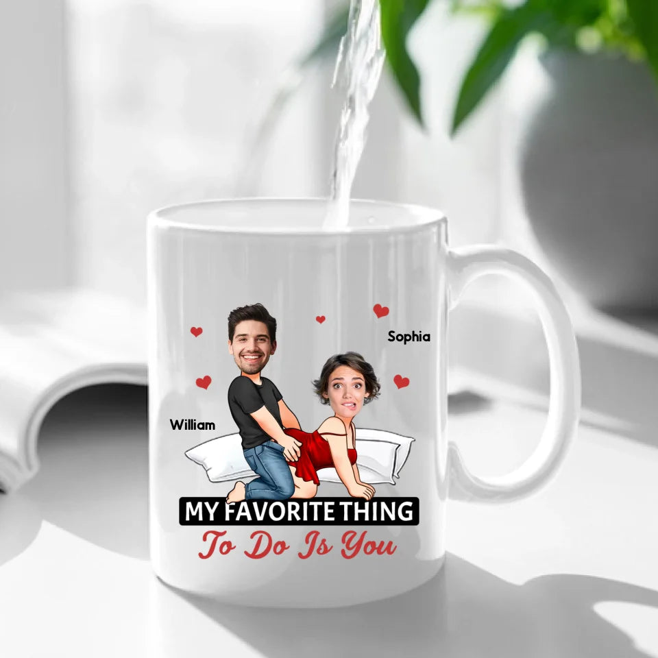 Taza Personalizada para Parejas - Tazas Únicas Personalizadas con Nombres, Fotos e Imágenes de Caricaturas - Un Regalo para Novia, Novio, Esposa, Esposo, Aniversario