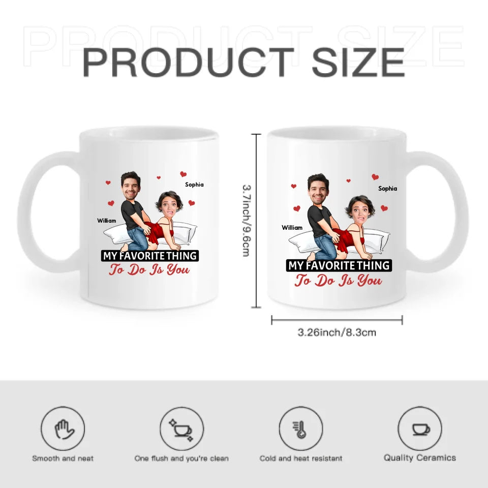 Taza Personalizada para Parejas - Tazas Únicas Personalizadas con Nombres, Fotos e Imágenes de Caricaturas - Un Regalo para Novia, Novio, Esposa, Esposo, Aniversario