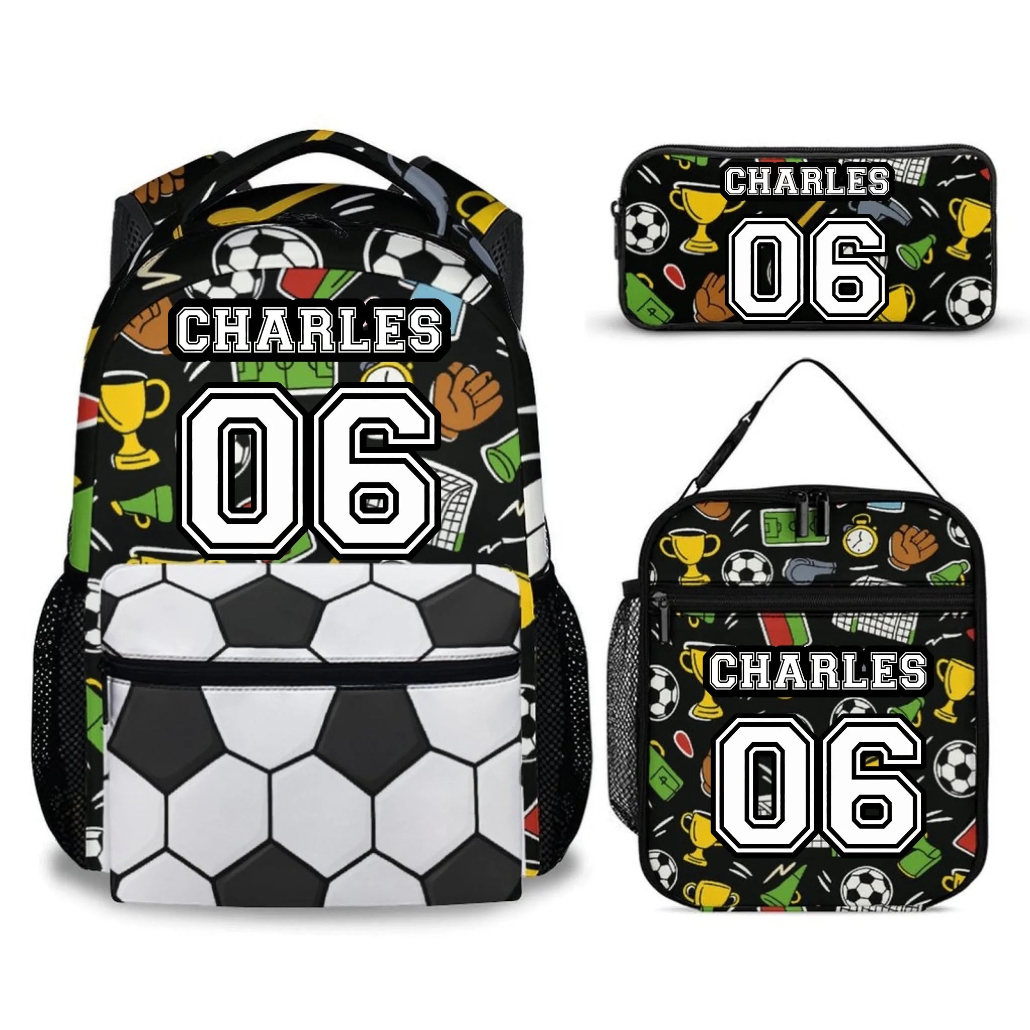 Personalized Name Custom Sports Backpack - Includes Basketball Baseball Soccer Football Rugby Personalized Backpacks