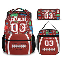 Personalized Name Custom Sports Backpack - Includes Basketball Baseball Soccer Football Rugby Personalized Backpacks