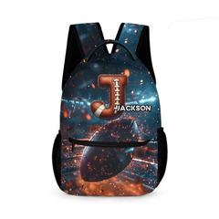 Personalized Initials Custom Football Backpack - Gifts For Football Fans Gifts For Kids