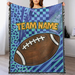 Customized Blanket for Football Season Customized Team Blanket - Let's Go Your School Spiritual Blanket