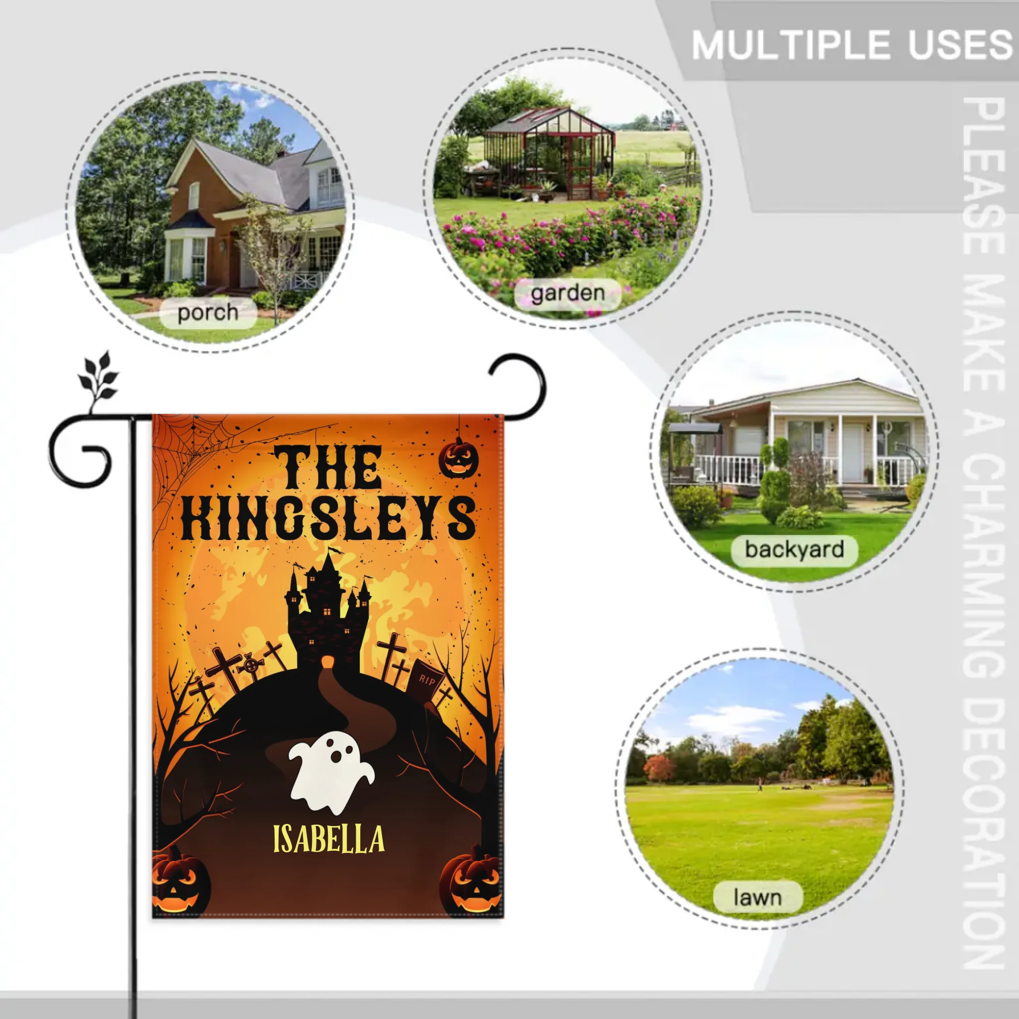 Some Little Ghosties On Halloween - Personalized Funny Flag