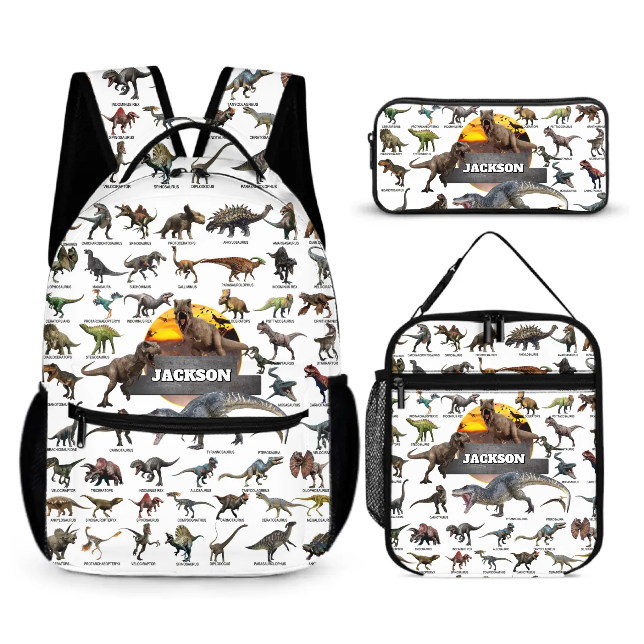 Jurassic Dinosaur Name Customized backpack