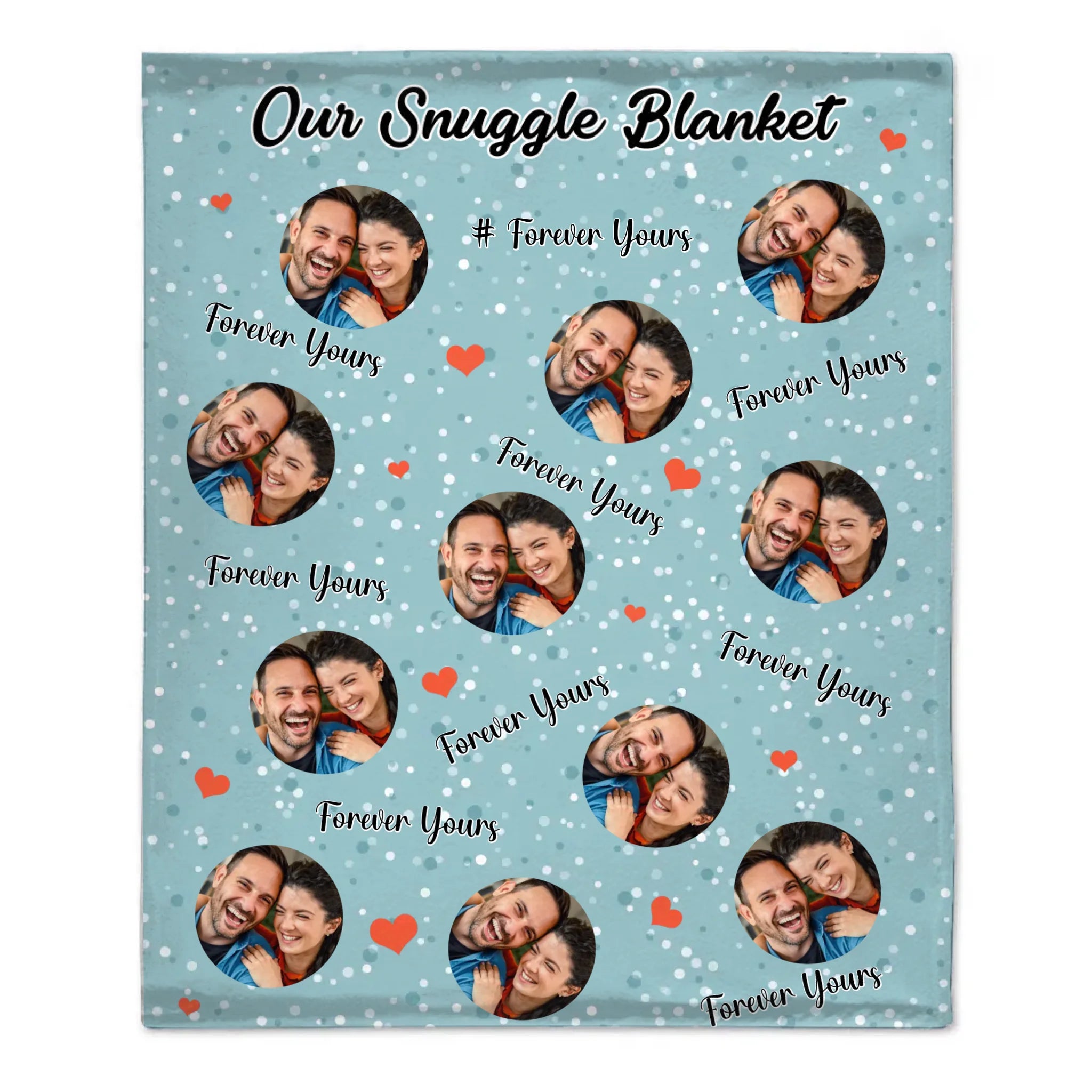 Manta Personalizada para Parejas - Manta de Franela Multicolor con Foto y Etiqueta Personalizada para Parejas - Un Regalo para Novio, Novia, Esposo, Esposa