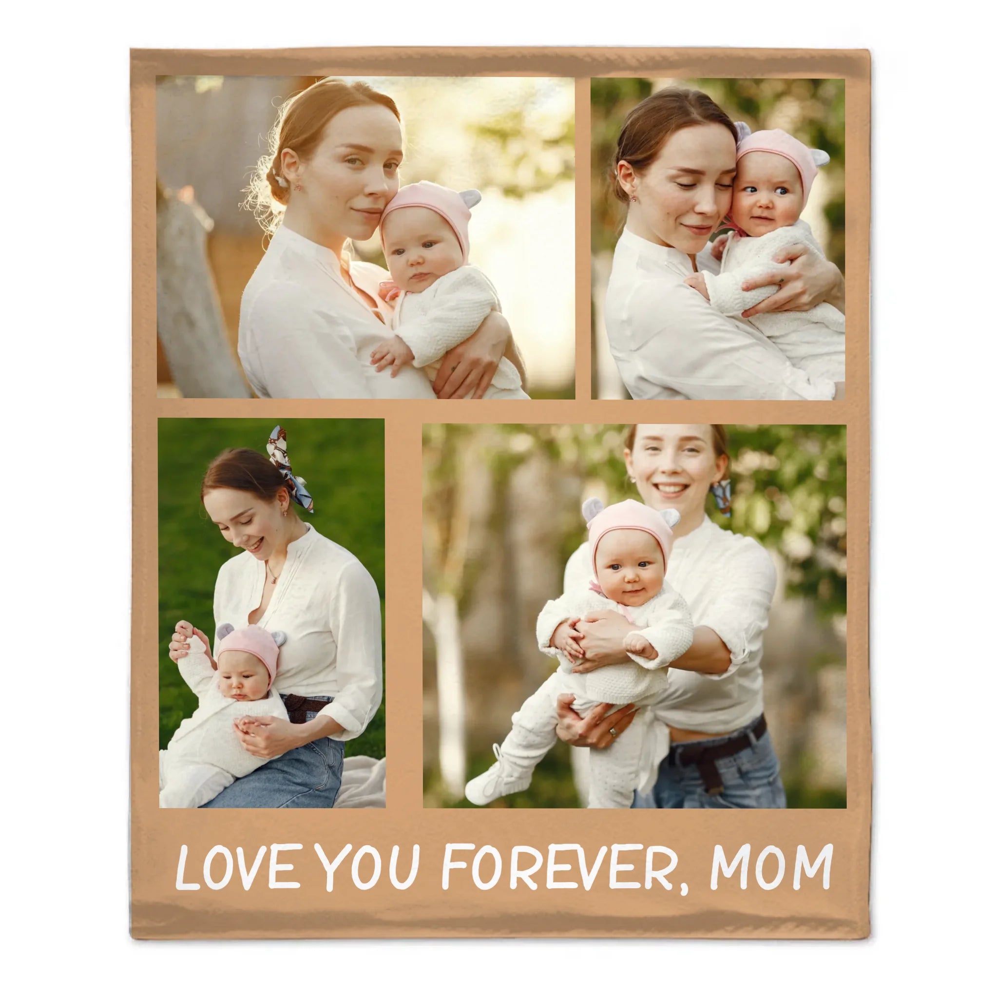 Personalisierte „Mama“-Fotodecke – mit individuellem Text und Foto – Geschenk für Mama, Oma.