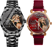 Personalized Couple Watch with Photo – A Timeless Symbol of Love – Perfect Gift for Couples