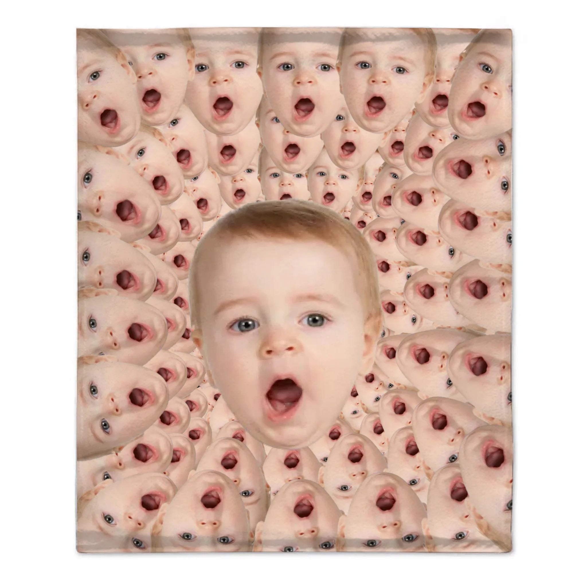 Custom Funny Baby Face Blanket