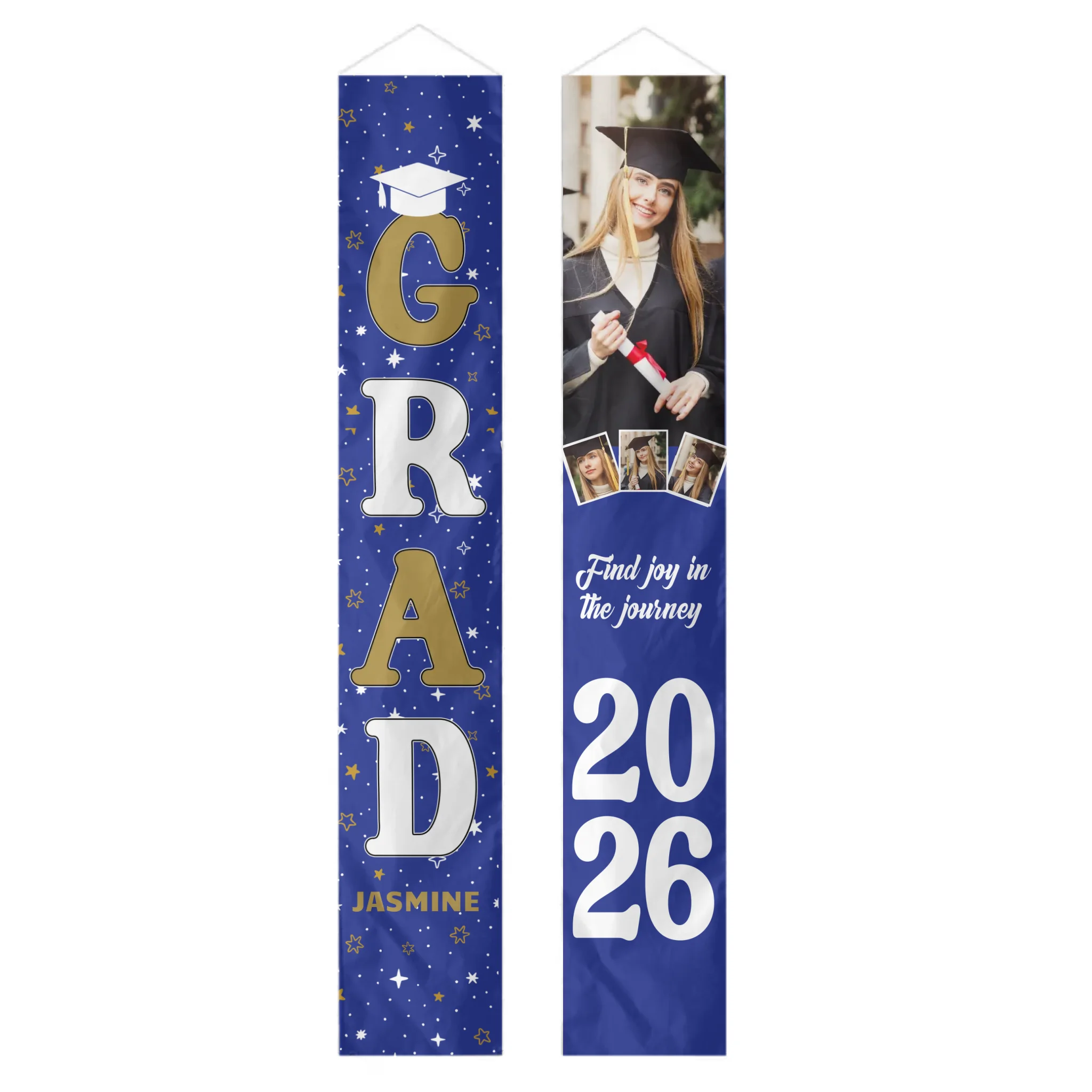 Personalized Custom 4 Photo Graduation Door Banner Party Decorations