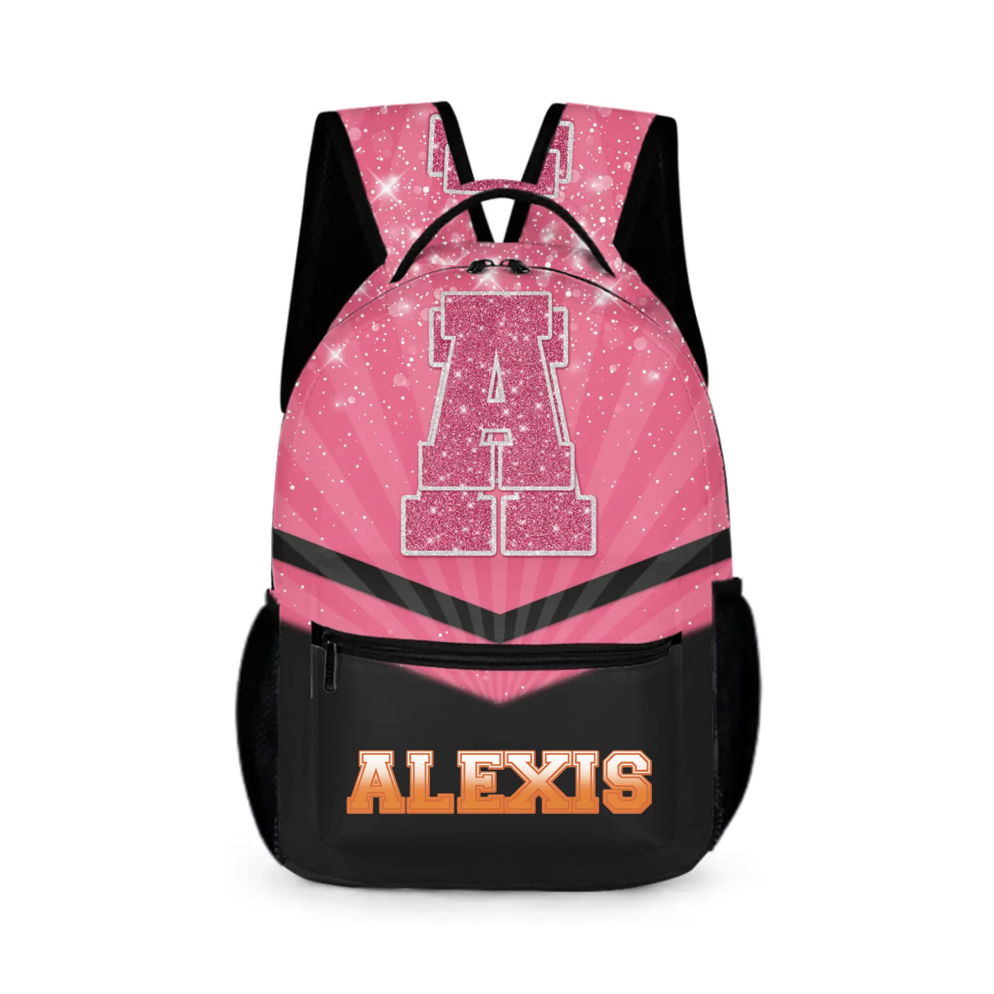 Customized Backpack - Personalized Glitter Monogrammed Name Bags for Kindergarten, Preschool and Elementary School Children