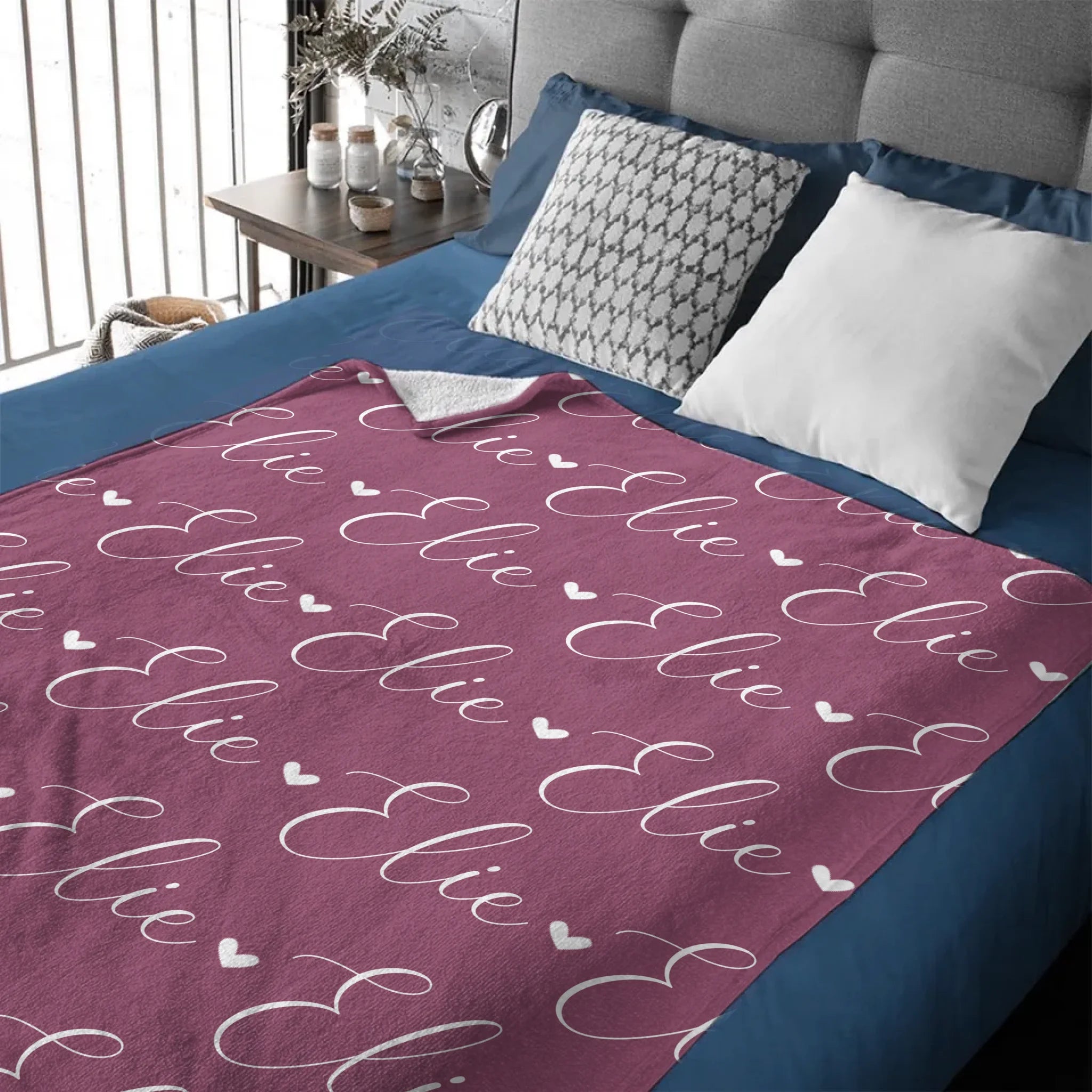 Heart Shaped Child Name Blanket Personalized Heart Shaped Blanket - Gift For Kids