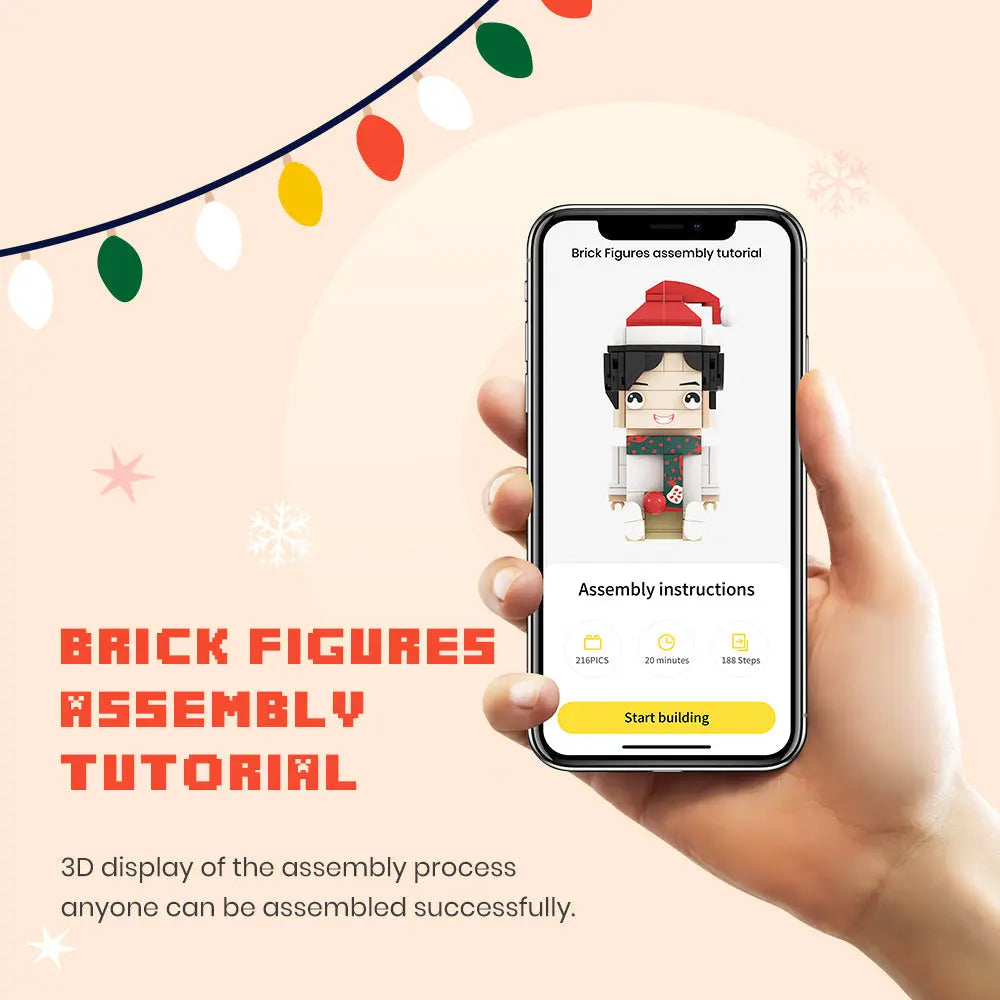 Full Body Custom 1 Person Brick Figures Small Particle Block Witche Brick Figures Halloween Gifts Personalized Small Particle Block Toy